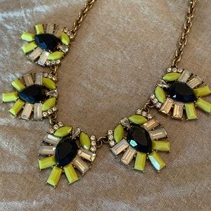 J. Crew Statement Necklace in Navy, Neon, and Sparkle!